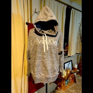 Calvin Klein Split Hem Pleated Back Sweatshirt